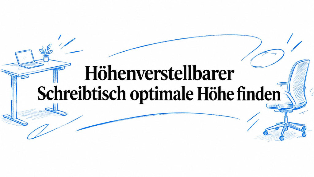 Höhenverstellbarer Schreibtisch optimale Höhe finden